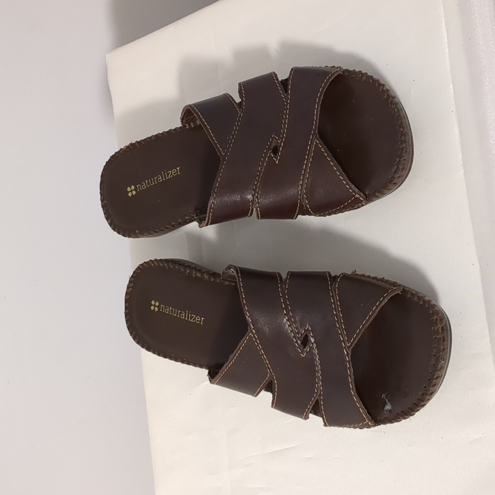 Naturalizer Warrior Leather Slip-On Sandals